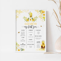 My first year bee infographic Bumble bee milestone