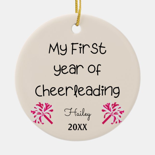 My First Year of Cheerleading Ornament (Front)
