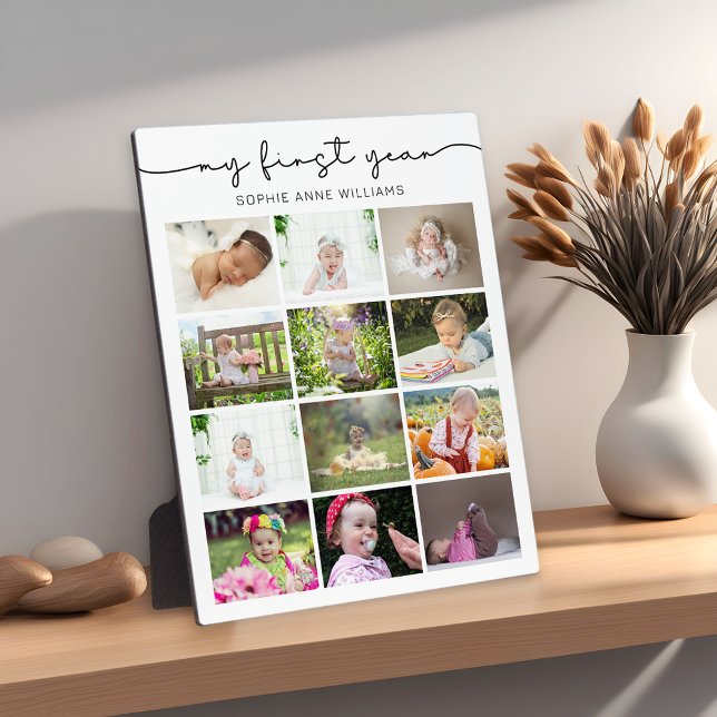 My First Year Photo Collage  Plaque (Creator Uploaded)