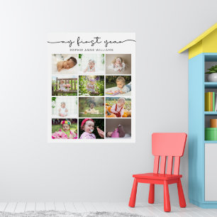 My First Year Photo Collage   Poster