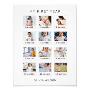 My First Year Photo Print