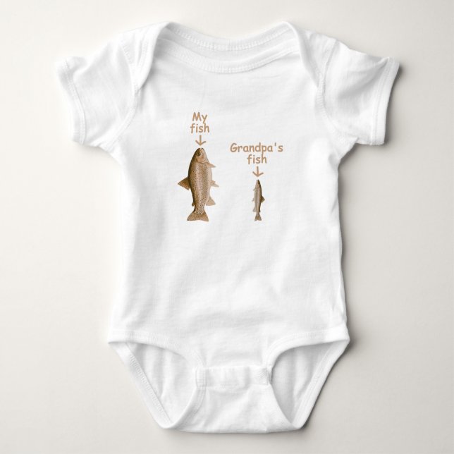 My fish Grandpa's fish Baby Bodysuit (Front)