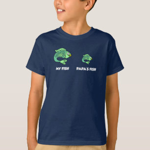 My Fish Papa's Fish Funny Fishing T-Shirt