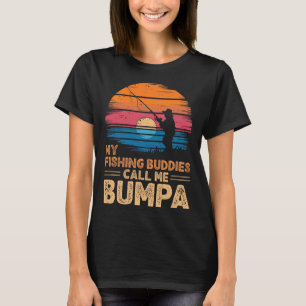 My Fishing Buddies Call Me Bumpa Retro Vintage Gra T-Shirt