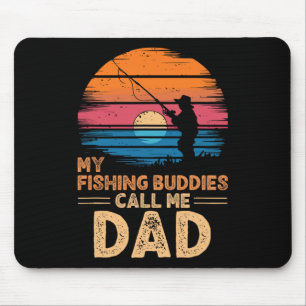 My Fishing Buddies Call Me Dad Retro Vintage Grand Mouse Mat
