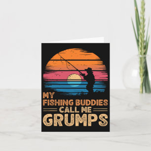 My Fishing Buddies Call Me Grumps Retro Vintage Gr Card