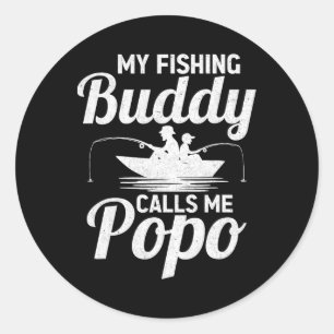 My Fishing Buddies Calls Me Popo Father's Day Fish Classic Round Sticker