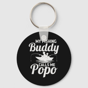 My Fishing Buddies Calls Me Popo Father's Day Fish Key Ring