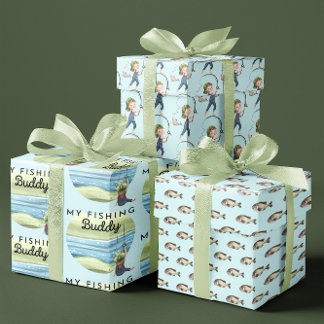 My Fishing Buddy Wrapping Paper Sheets