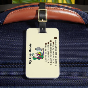 My Five Moods Luggage Tag
