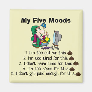 My Five Moods Magnet