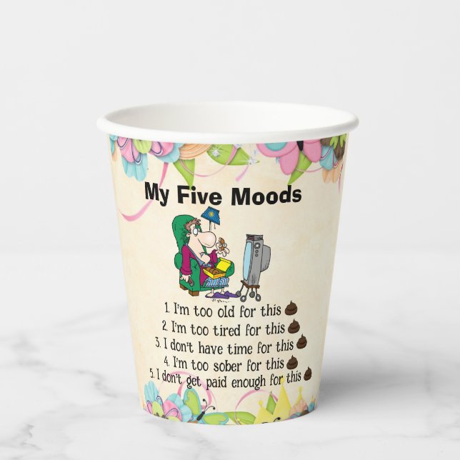 My Five Moods Paper Cup (Front)