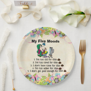 My Five Moods Paper Plate