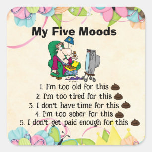 My Five Moods Sticker