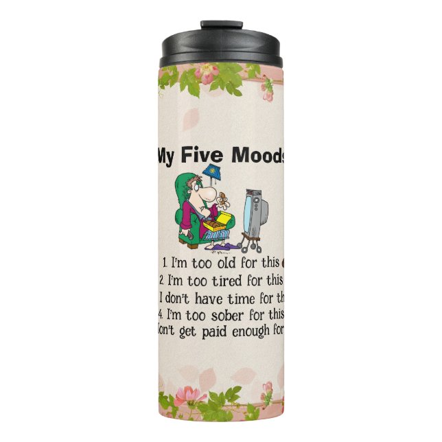 My Five Moods Thermal Tumbler (Front)
