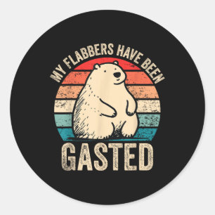My Flabbers Have Been Gasted Bear Meme Vintage Fun Classic Round Sticker