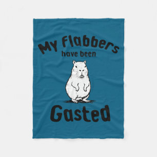 My flabbers have been gasted capybara funny meme fleece blanket