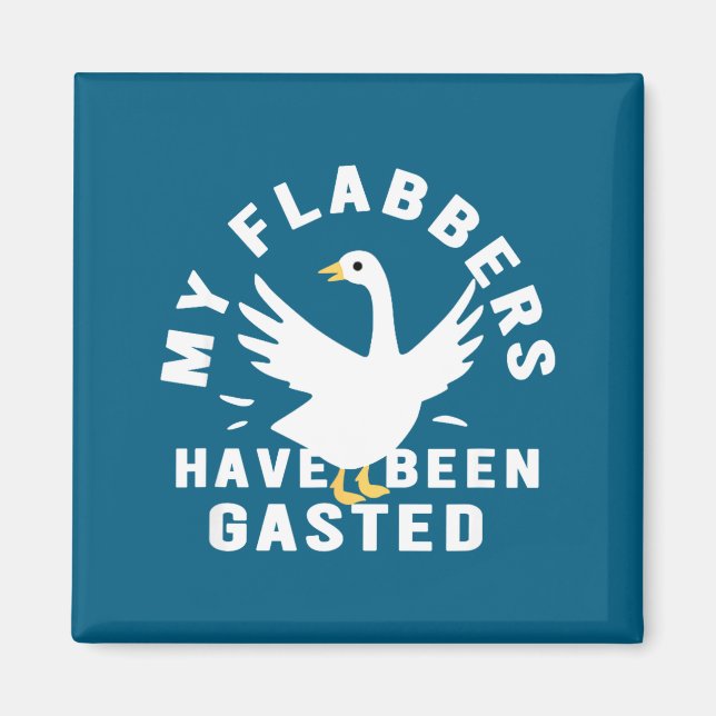 My Flabbers Have Been Gasted Distressed Retro Funn Magnet (Front)