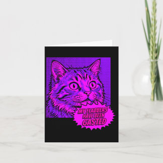 My flabbers have been gasted funny pop art cat mem card