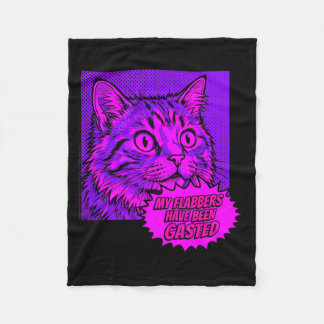 My flabbers have been gasted funny pop art cat mem fleece blanket