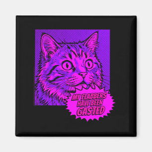 My flabbers have been gasted funny pop art cat mem magnet