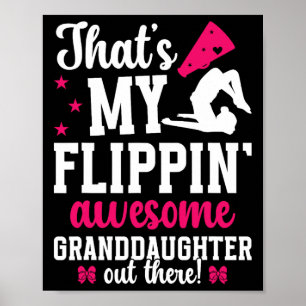 My Flippin' Granddaughter Cheer Grandma Cheerleade Poster
