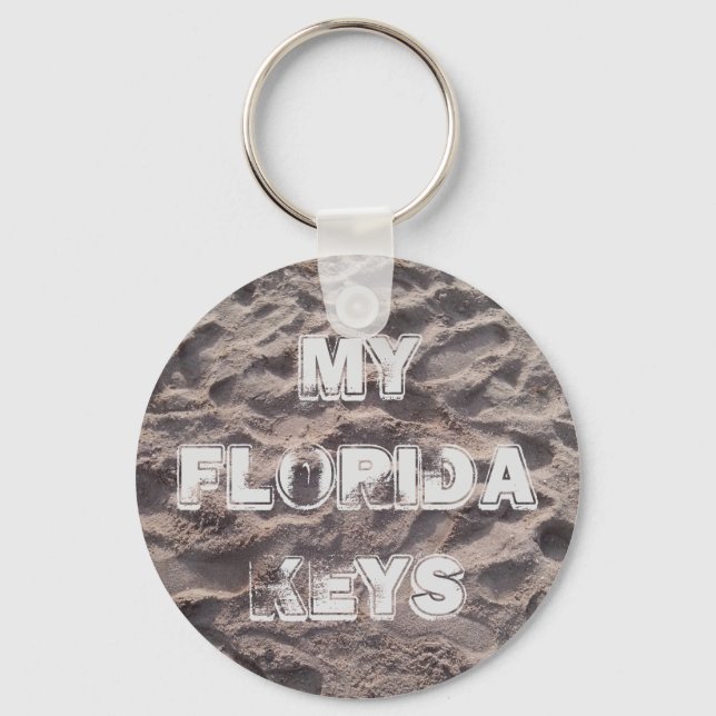 My Florida Keys, Sand Beach Key Chain (Front)