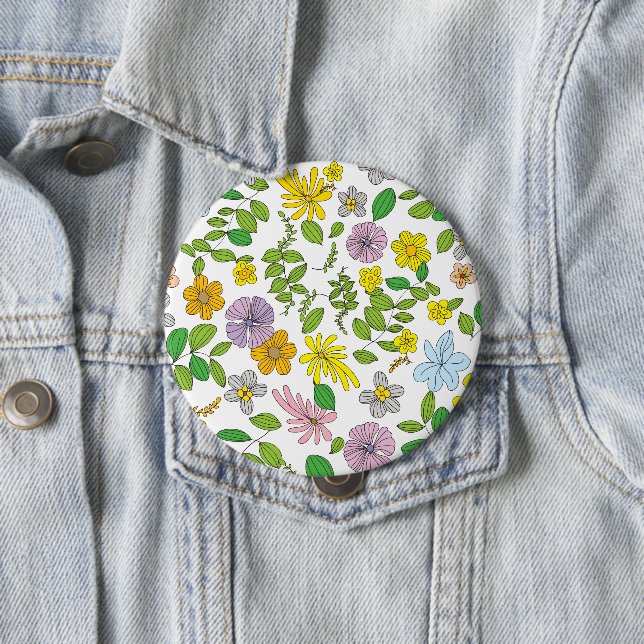 My Flower Design 10 Cm Round Badge (In Situ)