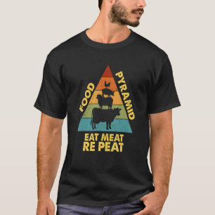 My Food Pyramid Carnivore Cow Pig Chicken T-Shirt