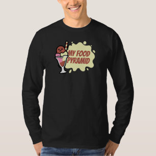 My Food Pyramid Ice Cream Cone Happy Ice Cream Die T-Shirt
