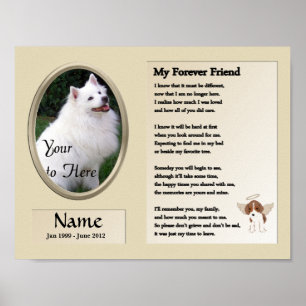 My Forever Friend Dog Memorial - Pet - Beige Poster
