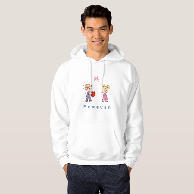 My Forever Love Cute Chibi Couple Hoodie (Front Full)
