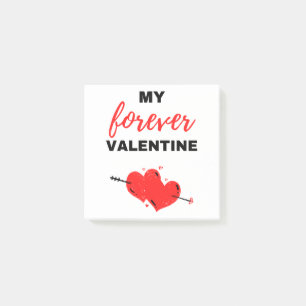 My Forever Valentine Black Post-it Notes