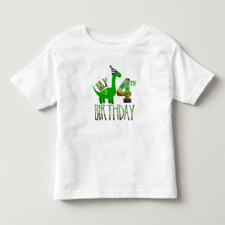 My Fourth Birthday Dinosaur Party Toddler T-Shirt