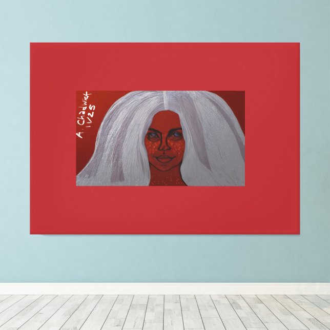 My Freckles Are My Positivity Symbol Canvas Print (Insitu(Wood Floor))