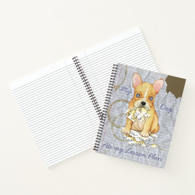 My Frenchie Ate My Lesson Plan Notebook (Inside)