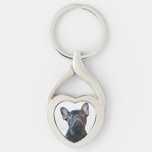 My Frenchie Is My Heart  Key Ring (Front)