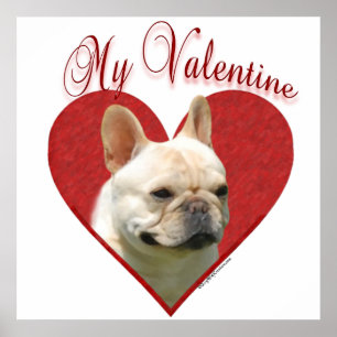My Frenchie Valentine Poster