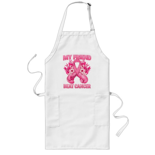 My Friend Beat Cancer Long Apron (Front)