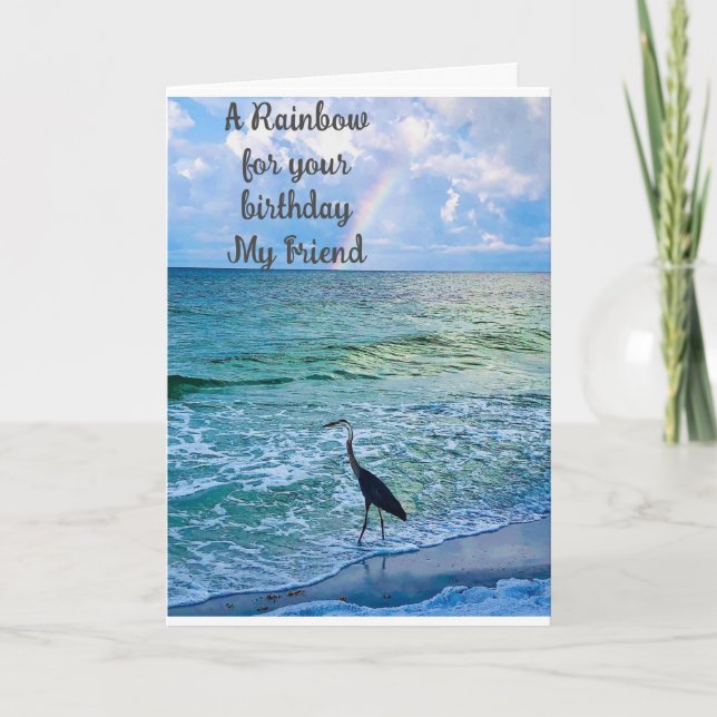 *MY FRIEND* BIRTHDAY RAINBOW FOR YOU! CARD (Front)