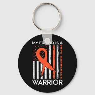 My Friend Is A Warrior Crps Awareness Month Orange Key Ring