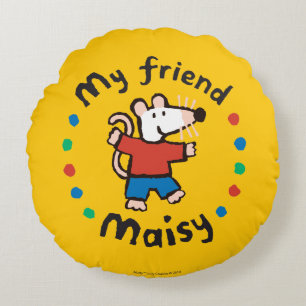 My Friend Maisy Colourful Circle Design Round Cushion