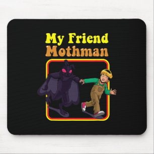 My Friend Mothman Fun Retro Cryptid Creatures Mons Mouse Mat