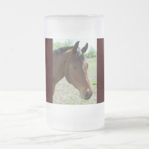 My Friend, The Horse Frosted Glass Beer Mug