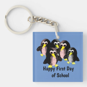 My friend the penguin ,Personalised for kids Key Ring