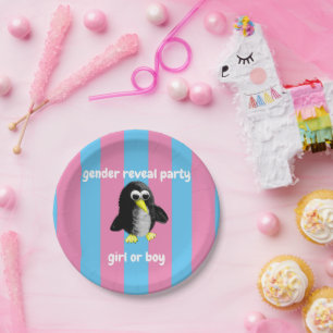 My friend the penguin ,Personalised  Paper Plates