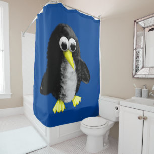 My friend the penguin shower curtain
