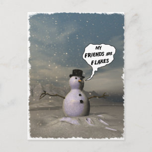 My Friends Are Flakes Postcard