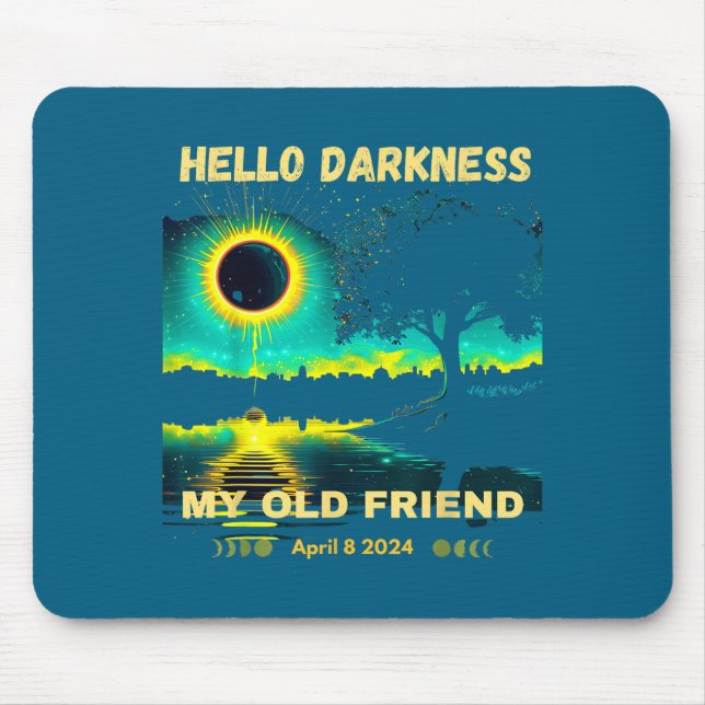 My Funny Hello Darkness Old Friend Solar Mouse Mat (Front)