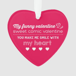 My Funny Valentine Photo Heart Ornament